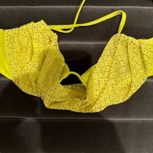 Embellished Yellow Bandeau Bralette